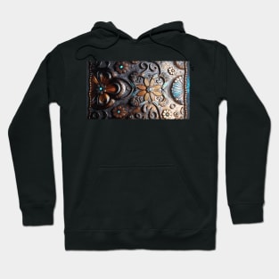 Artistic Metallic Floral Design Pattern Hoodie